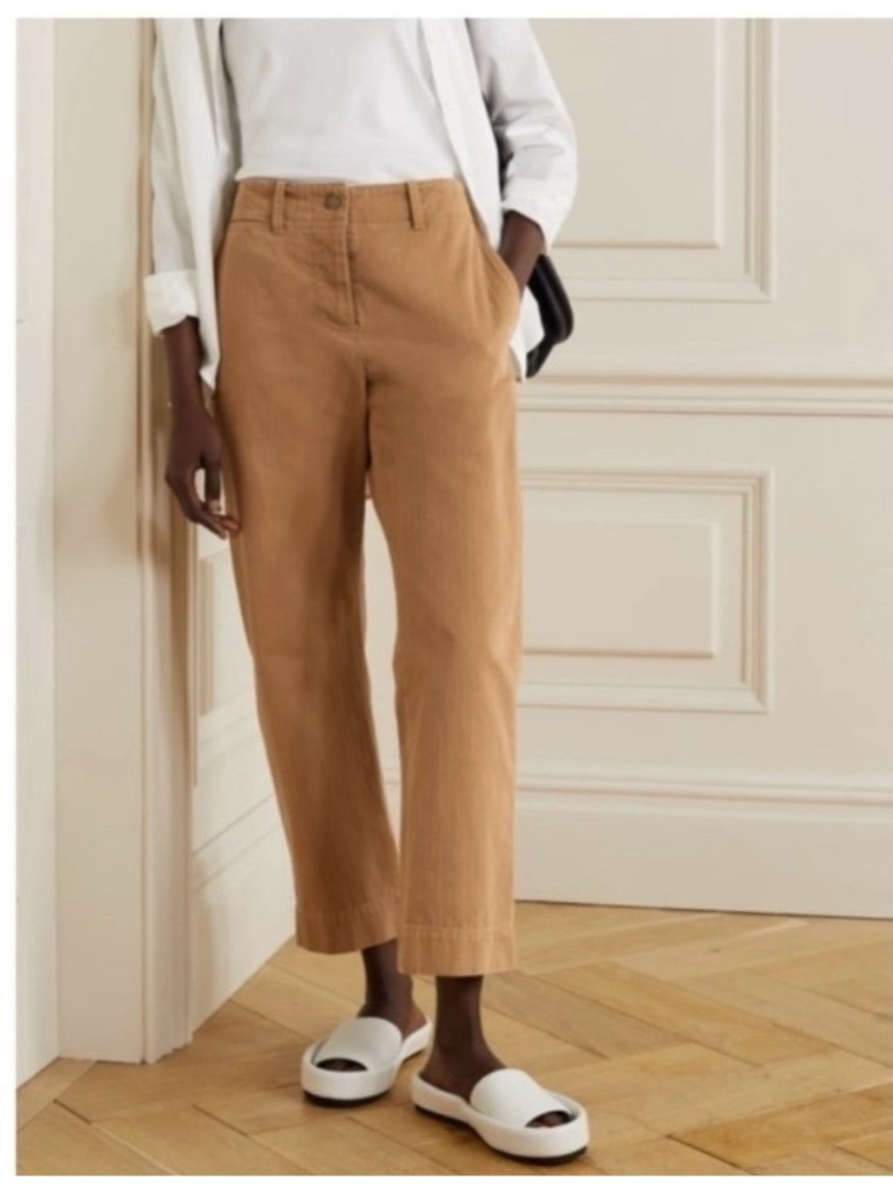 Nili Lotan Tomboy Pant. Button Fly. Brown 00